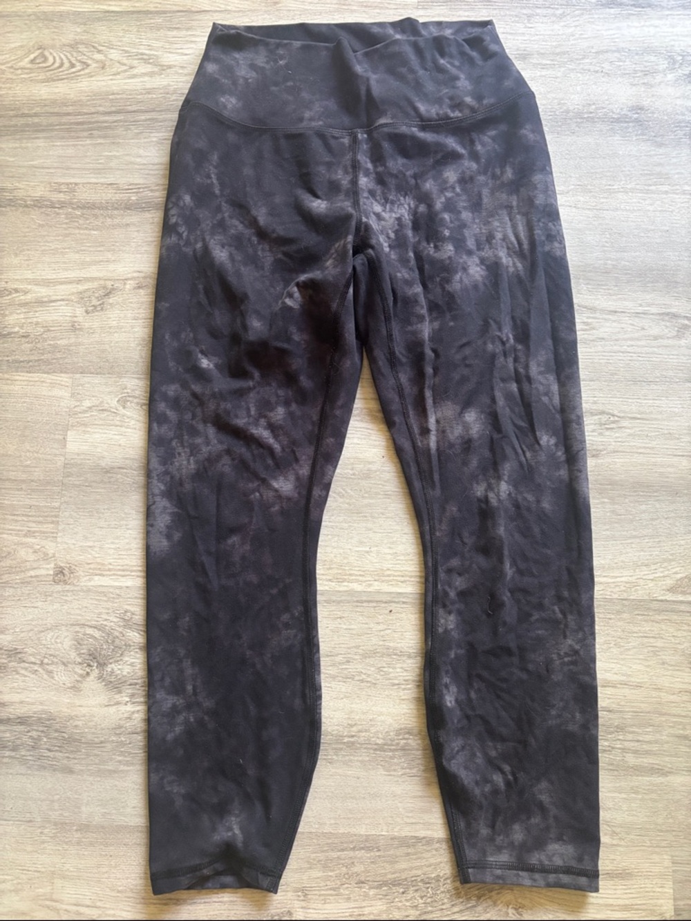 Black Tie-Dye High-Waist Leggings RBX large